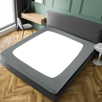 PiccoCasa Box Spring Cover Stretchy Fabric Wrap Around 4 Sides Bed Skirt Wrinkle Free For Home - Image 2