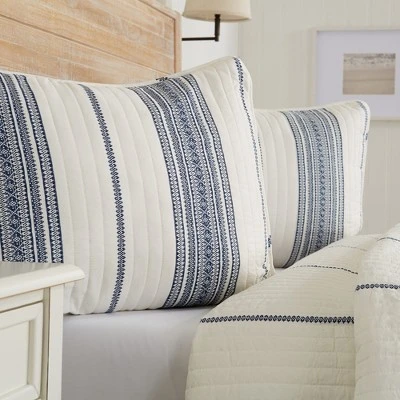 Great Bay Home Stripe Reversible Quilt Set With Sham - Image 2