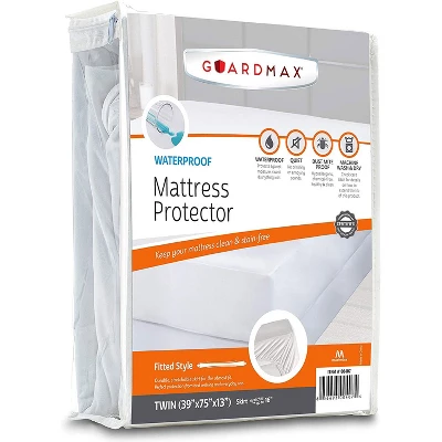 Guardmax Waterproof Fitted Mattress Protector - White - Image 5