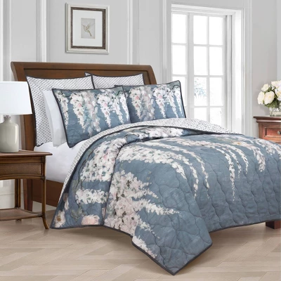 Euro Wisteria Sham Blue - New York Botanical Garden - Image 4