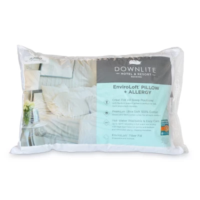 Downlite Hotel & Resort Medium Density 230 TC EnviroLoft AAFA Certified Down Alternative Allergen Pillow - Image 3