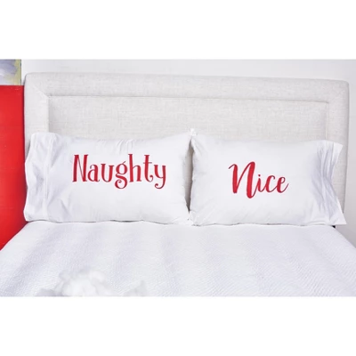 C&F Home 20" X 30" Naughty And Nice Christmas Holiday Pillowcase Set - Image 2