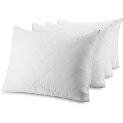 Waterguard Quilted Waterprof Cotton Top Pillow Protector Set Of 4 White - Image 5