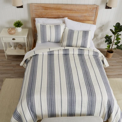 Great Bay Home Stripe Reversible Quilt Set With Sham - Image 6