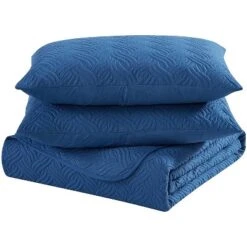 The Nesting Company Willow Bedding Collection Embossed Quilt Coverlet Bedspread 3 Piece Set With 2 Pillow Shams Luxuriously Soft Lightweight And Comfortable Microfiber