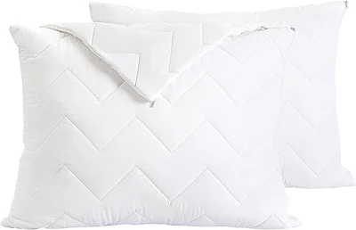 Waterguard Quilted Waterprof Cotton Top Pillow Protector Set Of 4 White - Image 2