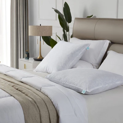 Euro 2pk Firm Feather Down Bed Pillow - Martha Stewart - Image 3