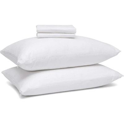 Circles Home 100% Cotton Breathable Pillow Protector With Zipper - (6 Pack) - Image 4
