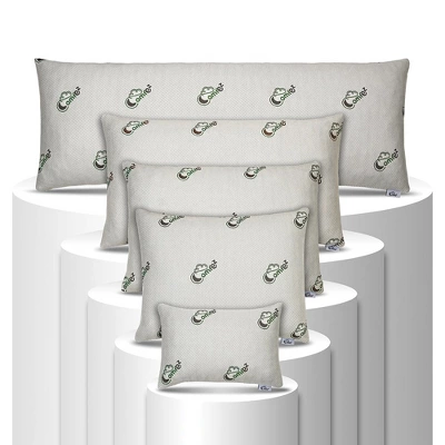 Comfez Adjusted Travel Shredded Memory Foam Pillow With Zipper And Removable Cover - White (2 Pack) - Image 3