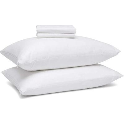 The Grand Breathable And Quiet Standard Pillow Protector With Zipper โ (12 Pack)