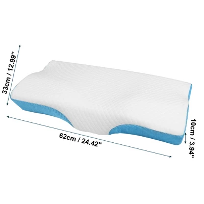 Unique Bargains 1Pcs Contour Memory Foam Pillow Cervical Neck Support Sleeping Pillows White 62x33x10cm - Image 3