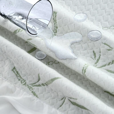 Waterproof Mattress Protector Rayon From Bamboo And Polyester By Lux Decor Collection - Image 2