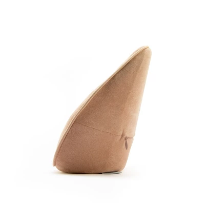 WENNEBIRD Model B Lumbar Memory Foam Support Pillow To Improve Posture With Raised Side Butterfly Design, Constance Fabric, And Removable Cover, Beige - Image 2