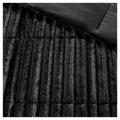 York Brushed Faux Fur Comforter Mini Set - Image 2