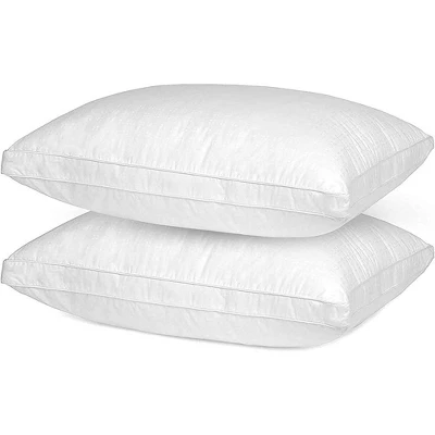Maxi 100% Cotton Down Alternative Vacuum Packed Pillows – White (2 Pack)
