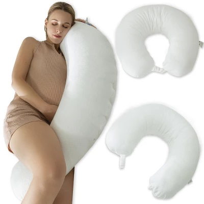 PharMeDoc Crescent Pregnancy Pillows, Maternity And Nursing Pillow For Breast Feeding - Image 4
