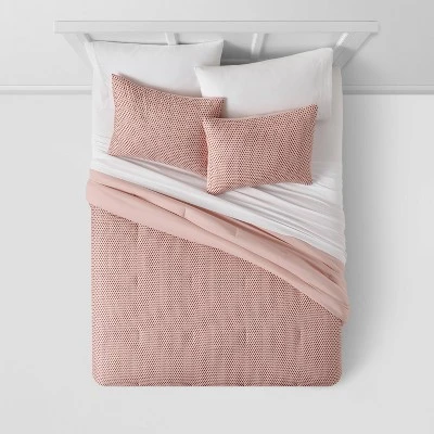 Strawberry Print Reversible Microfiber Comforter & Sheet Set Light Pink - Room Essentials™ - Image 3