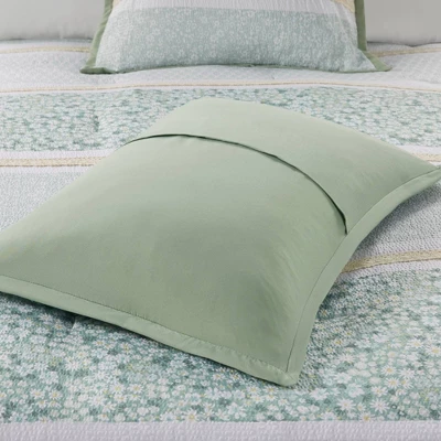 5pc Tulia Seersucker Comforter Bedding Set With Throw Pillows Green - Madison Park - Image 4