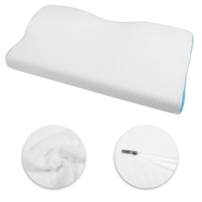 Unique Bargains 1Pcs Contour Memory Foam Pillow Cervical Neck Support Sleeping Pillows White 62x33x10cm - Image 2