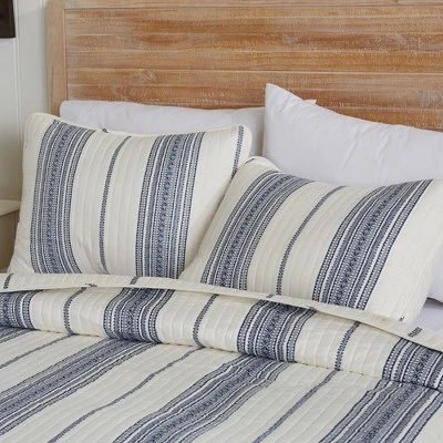 Great Bay Home Stripe Reversible Quilt Set With Sham - Image 5