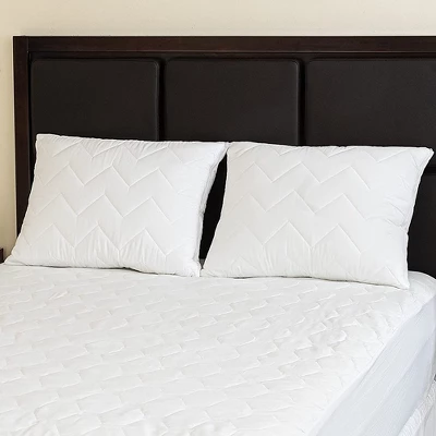 Waterguard Quilted Waterprof Cotton Top Pillow Protector Set Of 2 White - Image 2