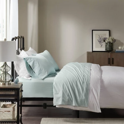 200 Thread Count Cotton Peached Percale Sheet Set
