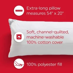 Sunbeam 54 Inch Heated Body Pillow With Temperature Controller