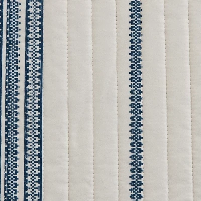 Great Bay Home Stripe Reversible Quilt Set With Sham - Image 7