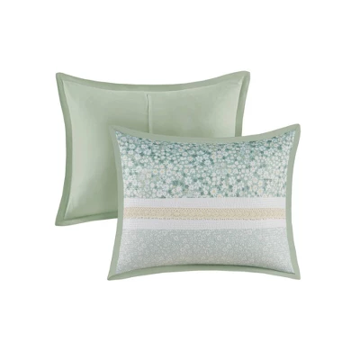 5pc Tulia Seersucker Comforter Bedding Set With Throw Pillows Green - Madison Park - Image 10