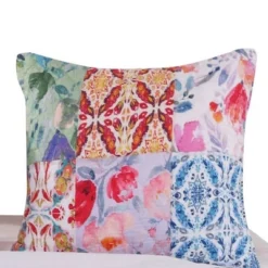 Joannas Garden Cotton Pillow Sham King 20" X 36" Multicolor By Greenland Home Fashion