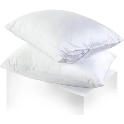 Circles Home Zippered Pillow Protector Cotton Blend White - Image 9