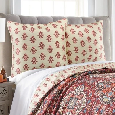 Khotan Red Euro Sham Set Of 2 - Levtex Home