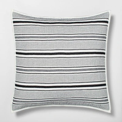 Textured Stripe Pillow Sham Dark Gray/Cream - Hearth & Hand With Magnolia - Image 5