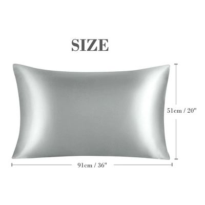 PiccoCasa 85GSM Satin Luxury Silky Envelope Closure Pillowcases 2 Pcs - Image 7