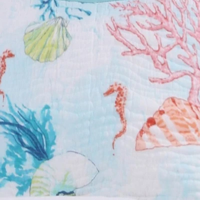 Sarasota Seahorse Print Pillow Sham Multicolor By Barefoot Bungalow - Image 2